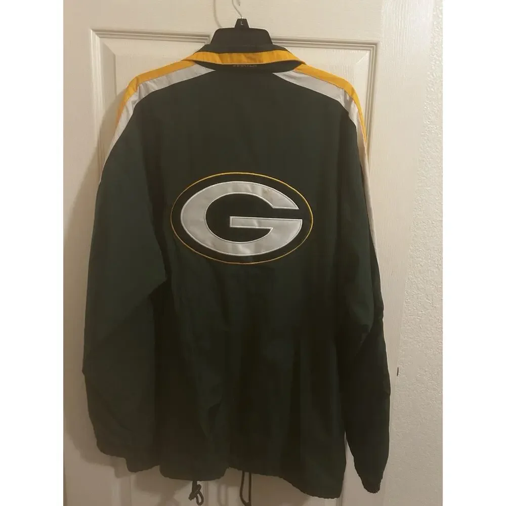 Green Bay Packers Full Zip Windbreaker | NFL Licensed -EXCELLENT condition - 3XL
